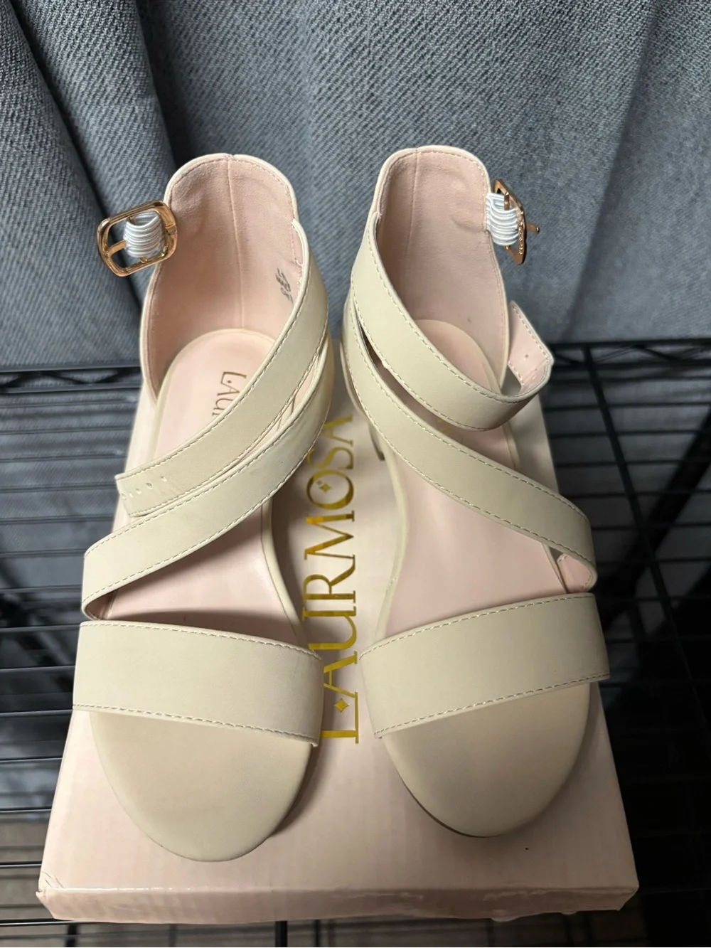 Girls' Apricot Strappy Low Block Heel Sandals
